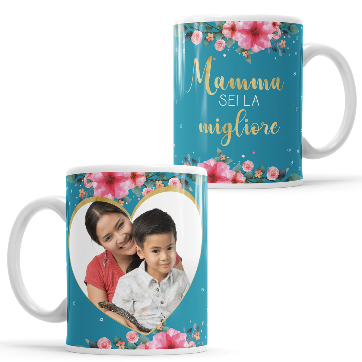 Tazza personalizzata con foto per la mamma migliore del mondo – LaMAGLIERIA